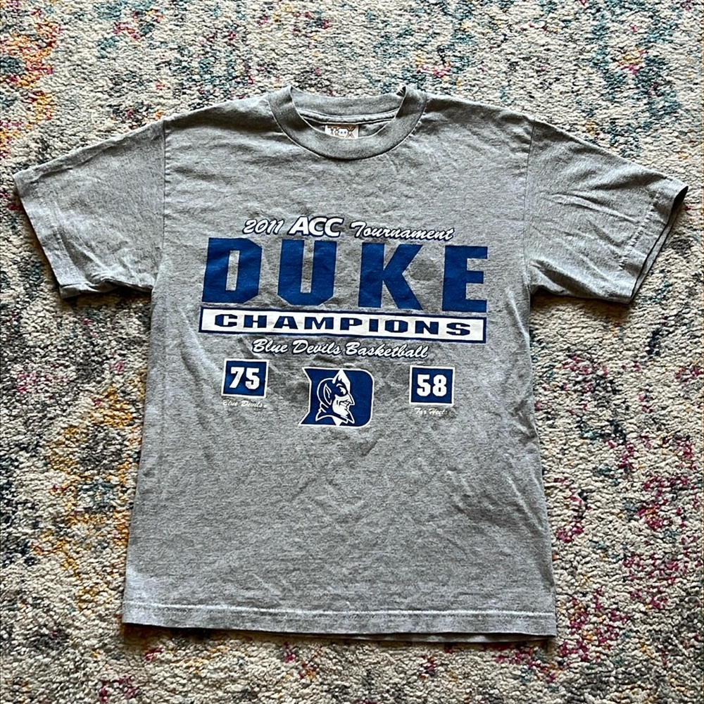 2011 ACC Tournament Duke Champions Blue Devils Basketball Shirt Men’s Small